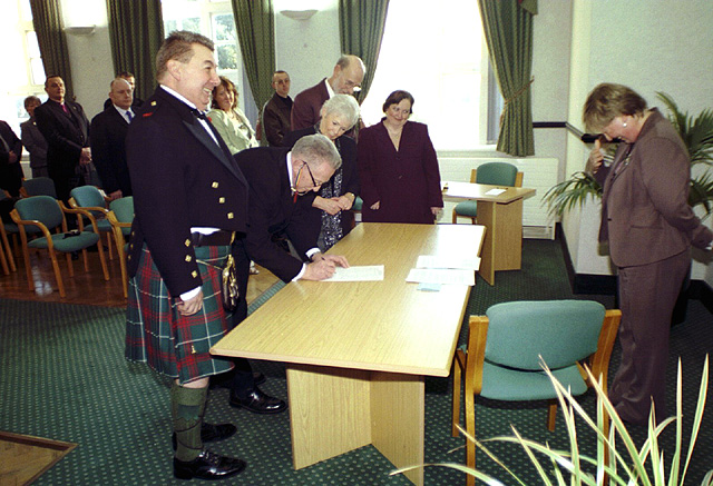 Mike & Arthur at the Civil Partnership Ceremony